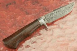 Damascus Harpoon Tip Hunter With Ringed Gidgee 13 Damascus Harpoon Tip Hunter With Ringed Gidgee -Optimal Knives Store 104391 7 x