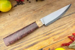 San Mai Paring Knife With Maple Burl (4 In) -Optimal Knives Store 104426 4 x