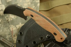 Karsumba With Natural Burlap Micarta -Optimal Knives Store 104633 3 x