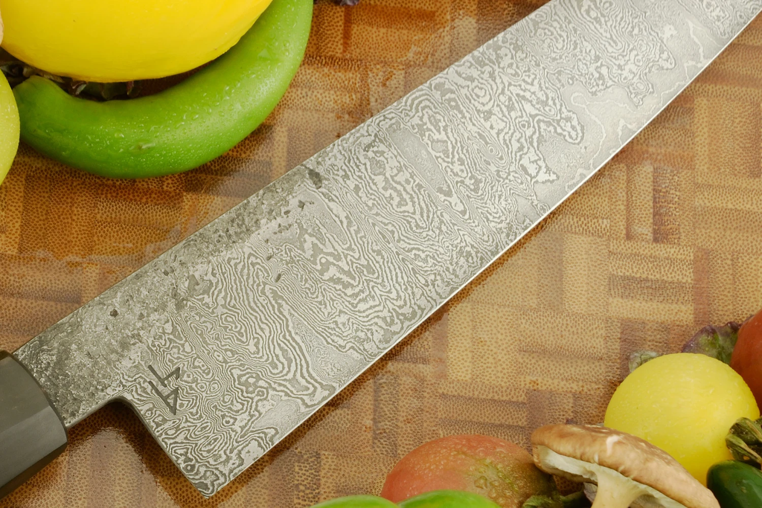 Damascus Chef's Knife (Gyuto) With African Blackwood (8-1/4 In.) 2 Damascus Chef's Knife (Gyuto) With African Blackwood (8-1/4 In.) - Image 2