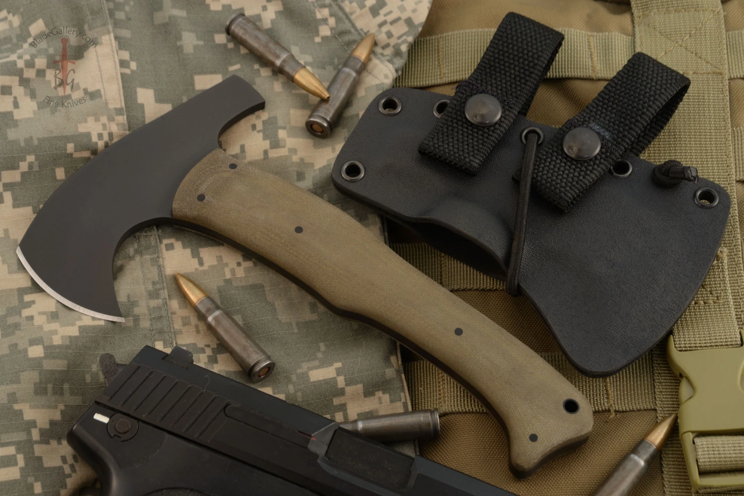 Hunter Axe LT With Green Laminate And Caswell 1 Hunter Axe LT With Green Laminate And Caswell