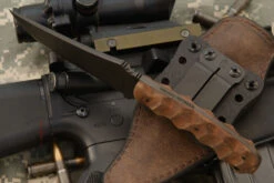 Belt Knife With Sculpted Walnut -Optimal Knives Store 104671 3 x