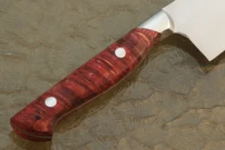 Chef's Knife - Santoku (6-1/3 In) With Alder Burl -Optimal Knives Store 104728 4 x