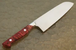 Chef's Knife - Santoku (6-1/3 In) With Alder Burl -Optimal Knives Store 104728 5 x