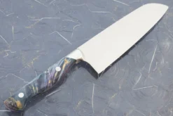 Chef's Knife - Santoku (6-1/3 In) With Maple Burl 9 Chef's Knife - Santoku (6-1/3 In) With Maple Burl -Optimal Knives Store 104733 5 x