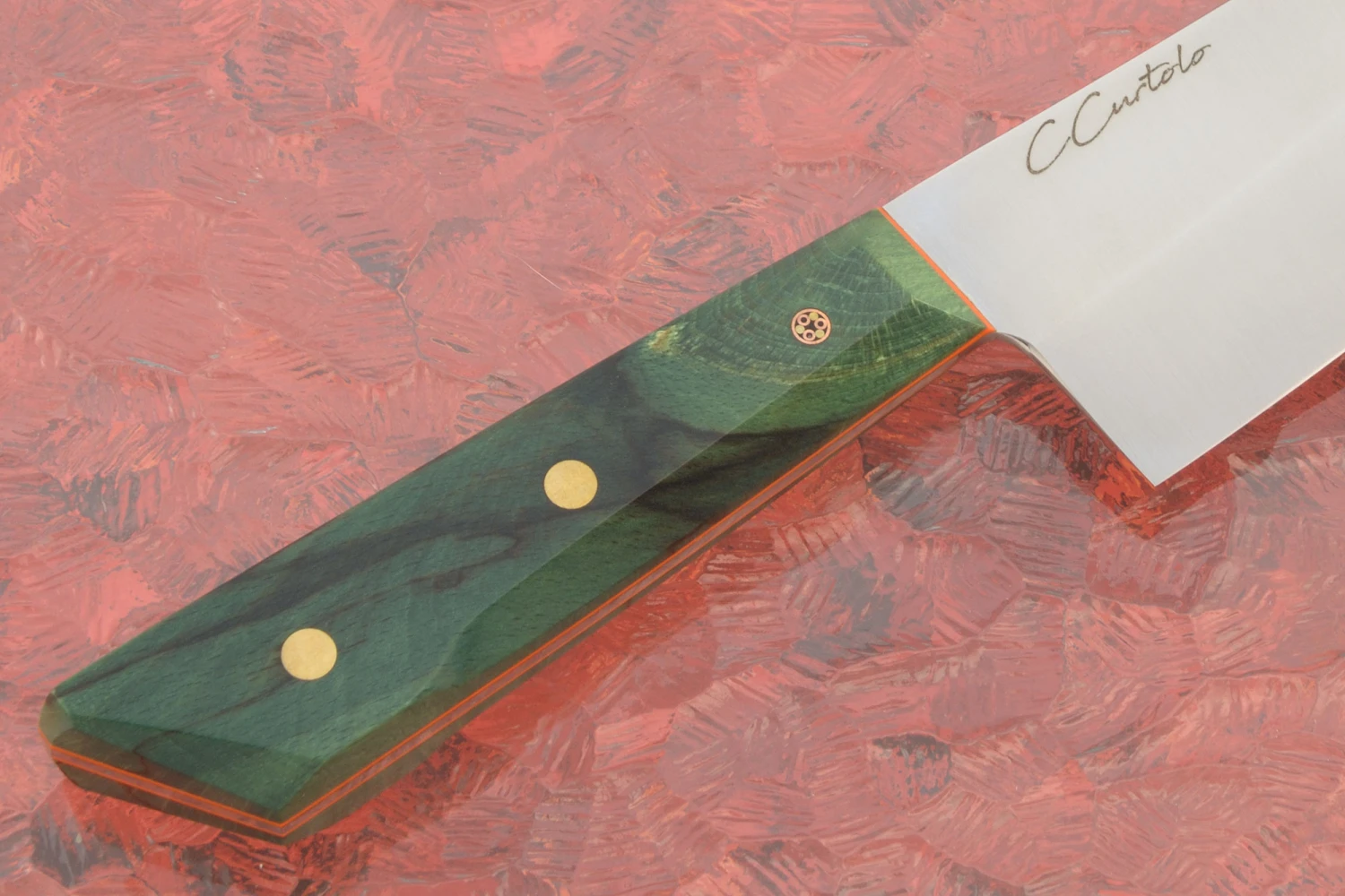 K-Tip Chef's Knife (8-1/2") With Green Spalted Beech 2 K-Tip Chef's Knife (8-1/2") With Green Spalted Beech - Image 2