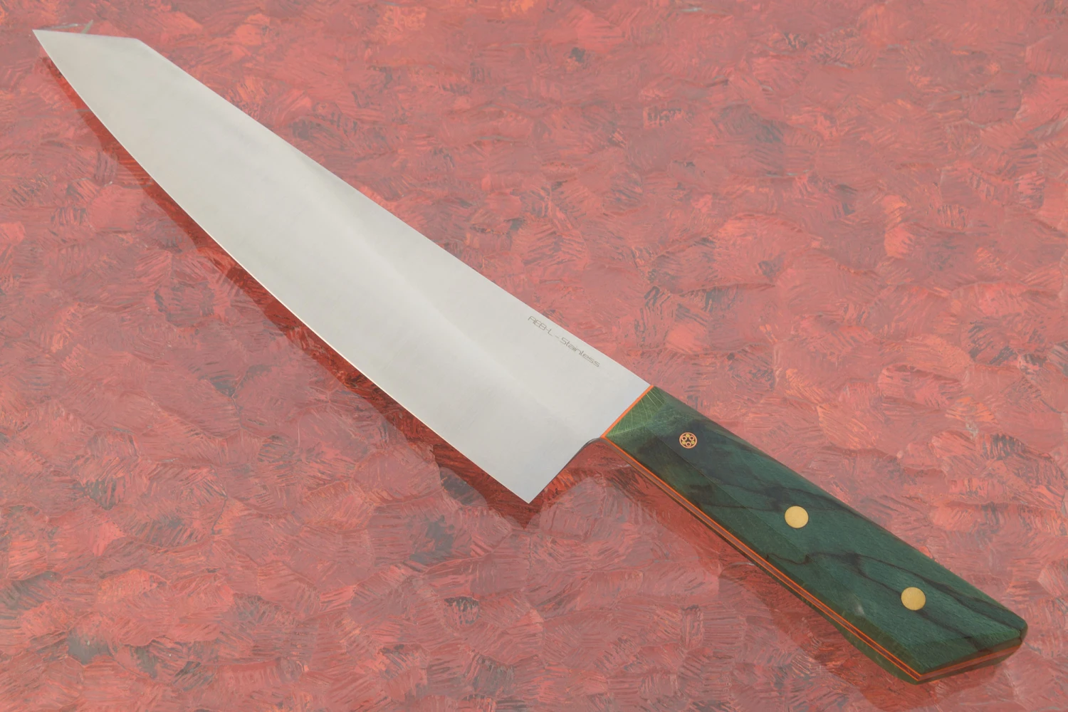 K-Tip Chef's Knife (8-1/2") With Green Spalted Beech 5 K-Tip Chef's Knife (8-1/2") With Green Spalted Beech - Image 5