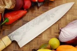 Honyaki Chef's Knife With Spalted Tamarind (9-1/2 In) -Optimal Knives Store 104840 6 x