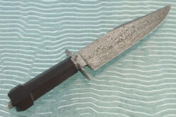 Damascus Dog Bone Bowie With African Blackwood -Optimal Knives Store 104968 7 x