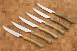 Steak Knife Set (6) With Birdseye Maple -Optimal Knives Store 105039 3 x