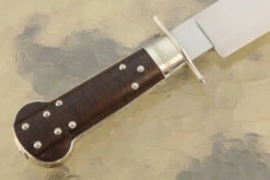 Engraved Dog Bone Bowie With Ringed Gidgee -Optimal Knives Store 105106 4 x