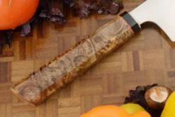 Chef's Knife (Bunka) With Maple Burl -Optimal Knives Store 105117 4 x
