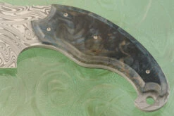 Damascus Field Chef Knife (4-1/2") With Maple Burl -Optimal Knives Store 105217 3 x