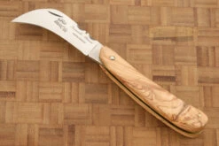 Folding Mushroom Knife, Olive Wood