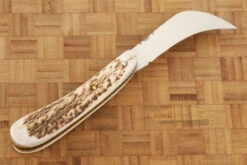 Folding Mushroom Knife, Stag 9 Folding Mushroom Knife, Stag -Optimal Knives Store 105275 5 x