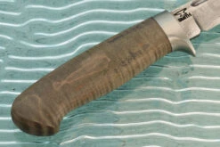 Damascus Hunter With Curly Maple (Model LR) -Optimal Knives Store 105331 3 x