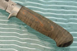 Damascus Hunter With Curly Maple (Model LR) -Optimal Knives Store 105331 5 x