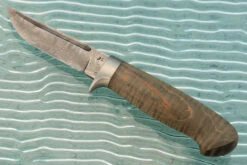 Damascus Hunter With Curly Maple (Model LR) -Optimal Knives Store 105331 7 x