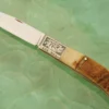 Engraved Backlock Folder With Sheep Horn