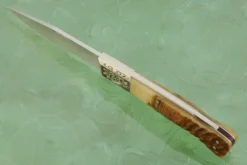 Engraved Backlock Folder With Sheep Horn 7 Engraved Backlock Folder With Sheep Horn -Optimal Knives Store 105361 3 x