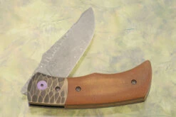 Linerlock Front Flipper With Sculpted Bronze And Micarta 8 Linerlock Front Flipper With Sculpted Bronze And Micarta -Optimal Knives Store 105362 4 x