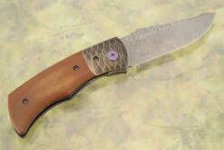 Linerlock Front Flipper With Sculpted Bronze And Micarta 9 Linerlock Front Flipper With Sculpted Bronze And Micarta -Optimal Knives Store 105362 5 x