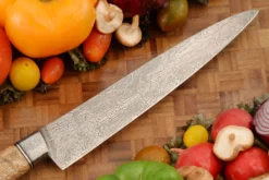 Integral Damascus Slicer - Sujihiki (8-1/2") With Curly Mango 12 Integral Damascus Slicer - Sujihiki (8-1/2") With Curly Mango -Optimal Knives Store 105378 6 x