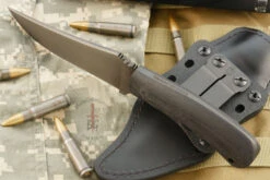 Belt Knife With Black Laminate -Optimal Knives Store 105379 3 x