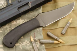 Belt Knife With Black Laminate -Optimal Knives Store 105379 5 x