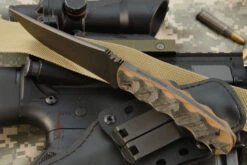 Belt Knife With Sculpted Black/Brown Laminate (Wasp) 6 Belt Knife With Sculpted Black/Brown Laminate (Wasp) -Optimal Knives Store 105381 3 x