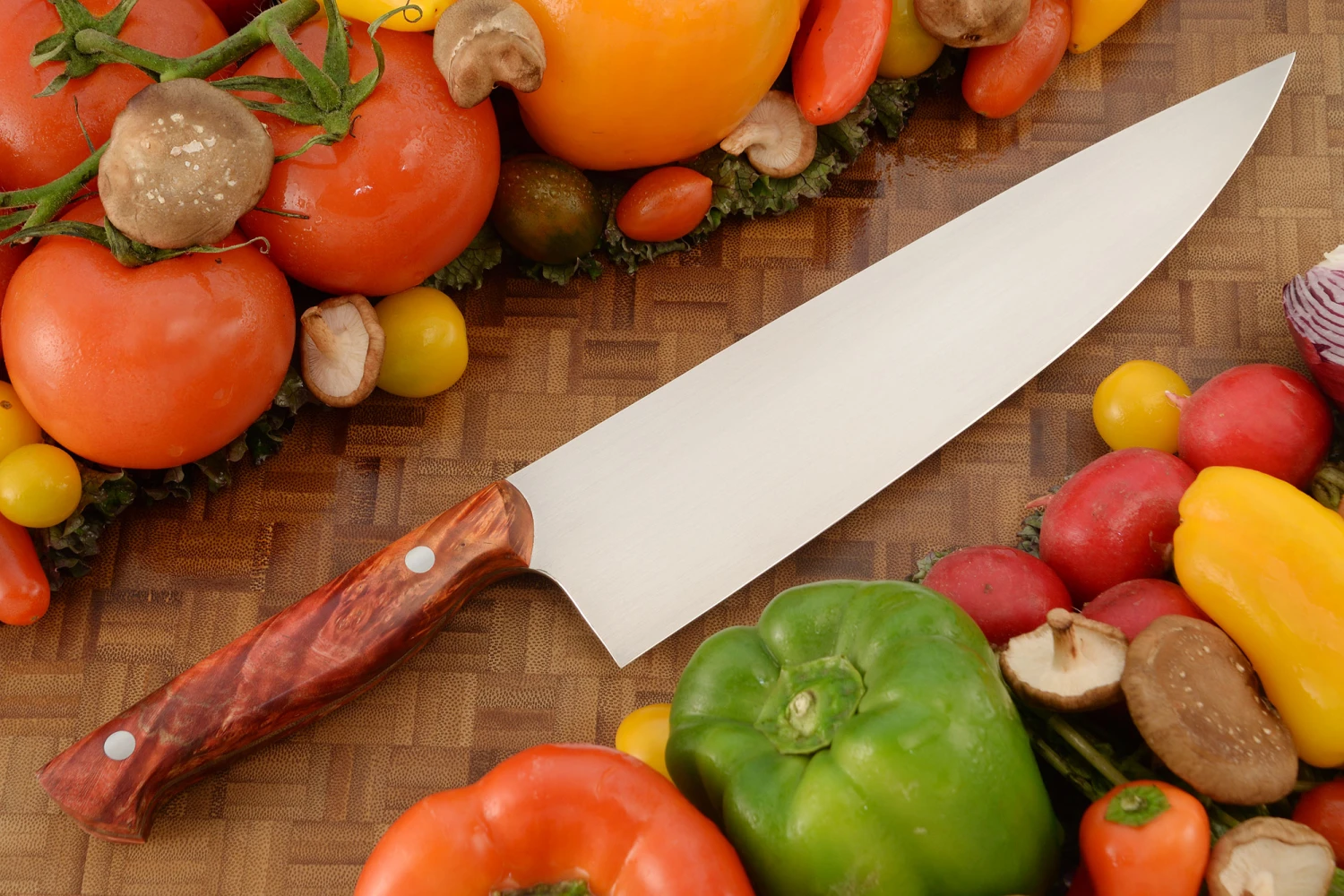 Chef's Knife (9-1/2 In.) With Maple Burl 6 Chef's Knife (9-1/2 In.) With Maple Burl - Image 6