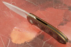 Hornet Jr Flipper With Red Lightning Strike Carbon Fiber (IKBS) - M390 7 Hornet Jr Flipper With Red Lightning Strike Carbon Fiber (IKBS) - M390 -Optimal Knives Store 105535 3 x