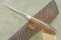 Drop Point Hunter With Mammoth Bone (FB-25) -Optimal Knives Store 105552 4 x