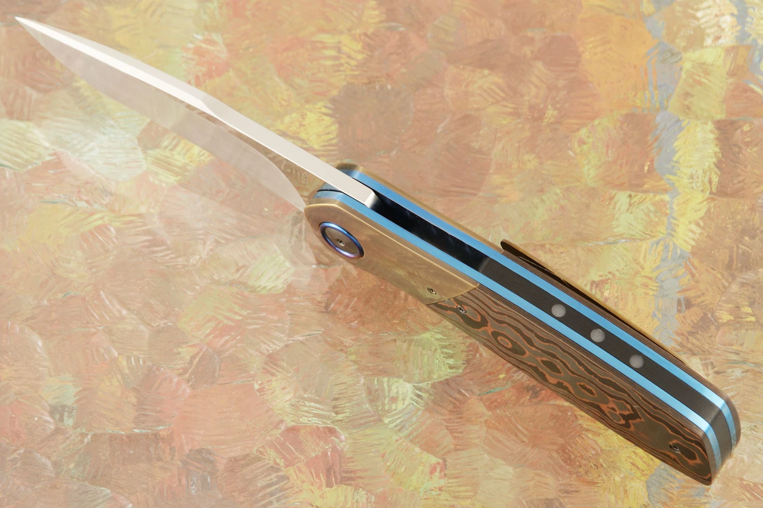 HB17 - Motswiri Flipper With Camo Copper FatCarbon And Zirconium (Ceramic IKBS) - M390 3 HB17 - Motswiri Flipper With Camo Copper FatCarbon And Zirconium (Ceramic IKBS) - M390 - Image 3