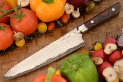 Damascus San Mai Chef's Knife - Gyuto - (8-1/2 In.) With Ironwood