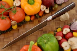 Damascus San Mai Chef's Knife - Gyuto - (8-1/2 In.) With Ironwood -Optimal Knives Store 105593 4 x