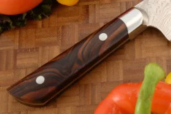 Damascus San Mai Chef's Knife - Gyuto - (8-1/2 In.) With Ironwood -Optimal Knives Store 105593 5 x