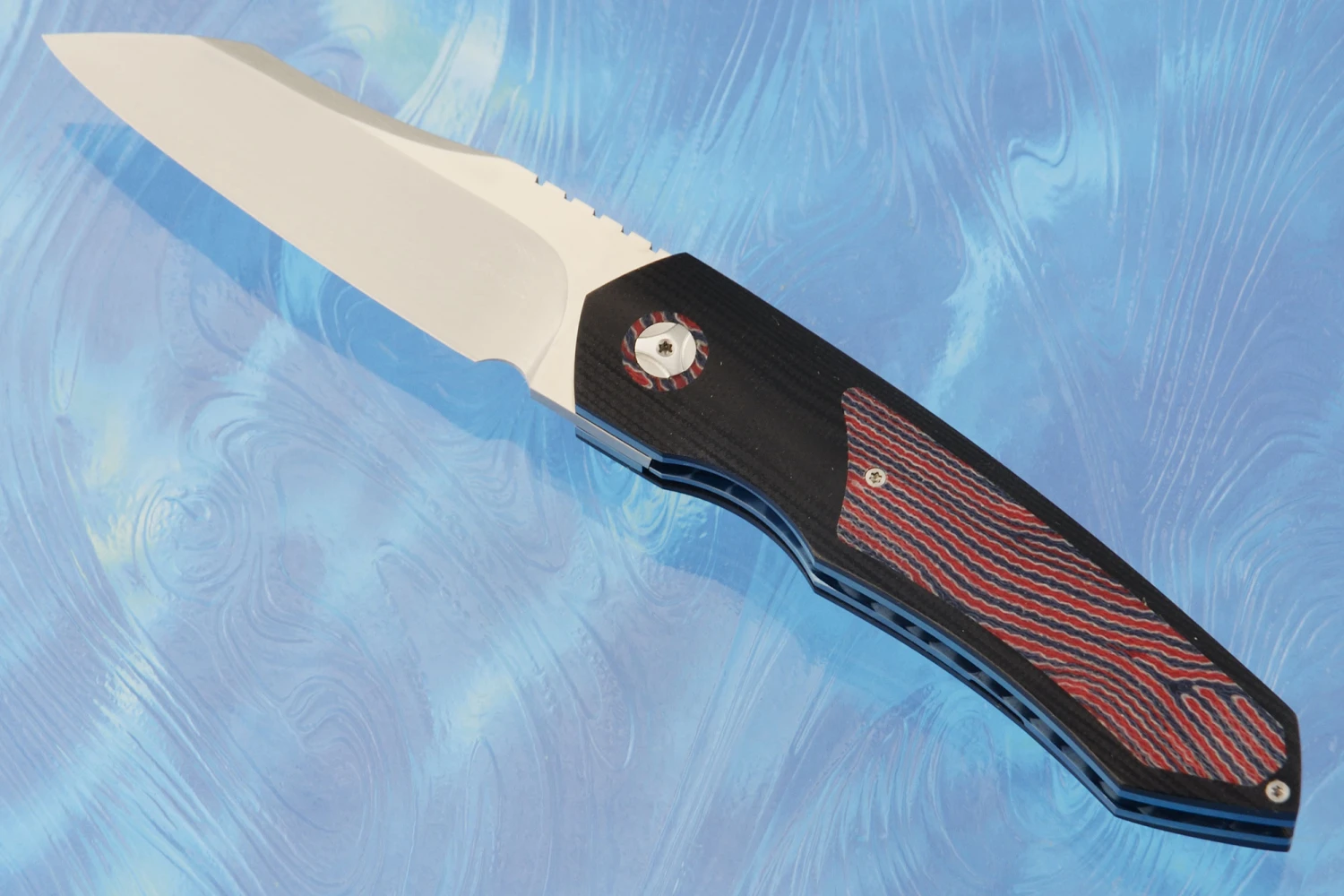 Midi Simba Front Flipper With Unique Micarta Inlays (IKBS) - M390 1 Midi Simba Front Flipper With Unique Micarta Inlays (IKBS) - M390