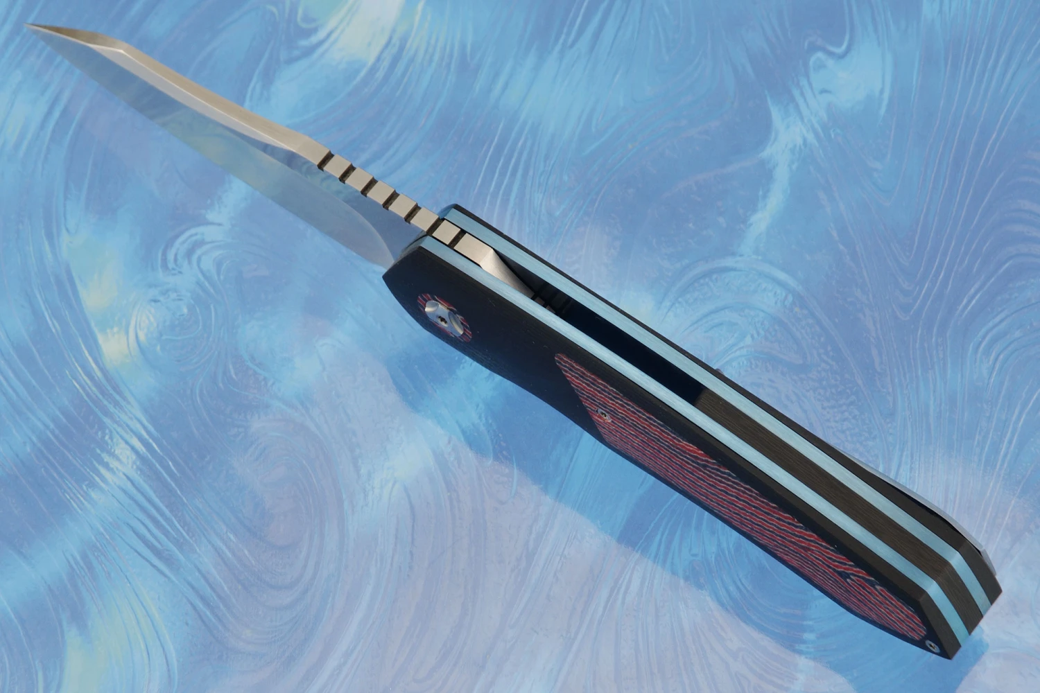 Midi Simba Front Flipper With Unique Micarta Inlays (IKBS) - M390 3 Midi Simba Front Flipper With Unique Micarta Inlays (IKBS) - M390 - Image 3