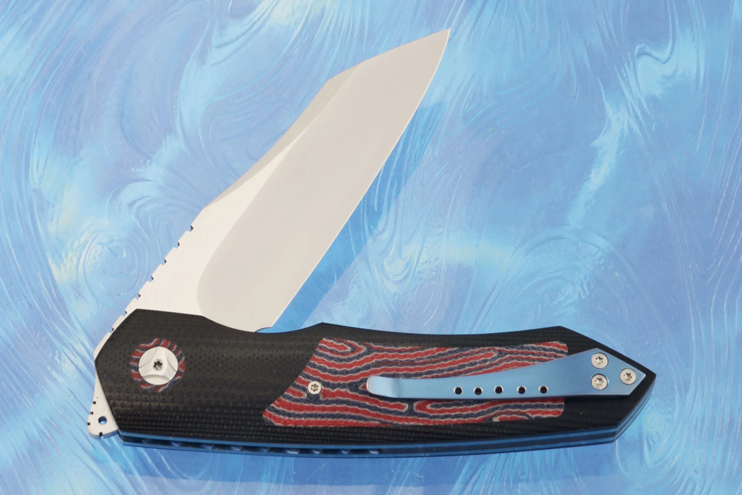 Midi Simba Front Flipper With Unique Micarta Inlays (IKBS) - M390 4 Midi Simba Front Flipper With Unique Micarta Inlays (IKBS) - M390 - Image 4