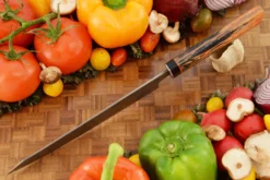 Damascus Chef's Slicer (Sujihiki) With Masur Birch -Optimal Knives Store 105652 4 x