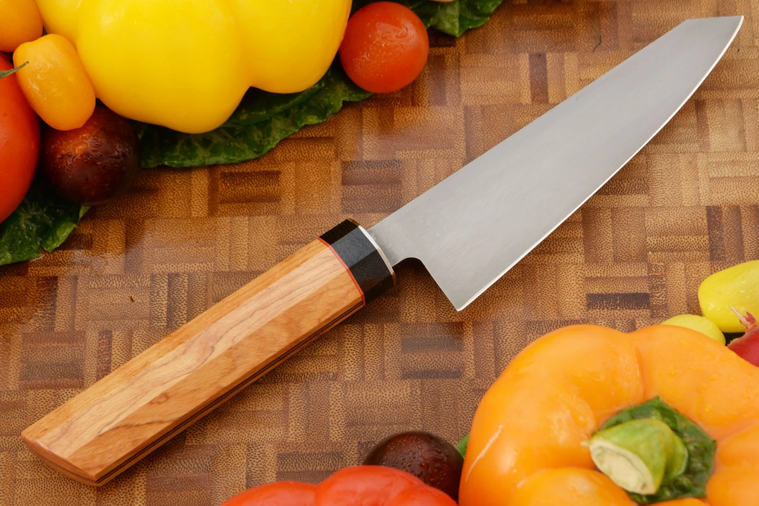 Boning Knife/Utility (Honesuki) - 5-1/3" With Wild Olive 5 Boning Knife/Utility (Honesuki) - 5-1/3" With Wild Olive - Image 5