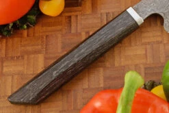 Damascus San Mai Chef's Knife (8 In.) With Bog Oak -Optimal Knives Store 105683 5 x