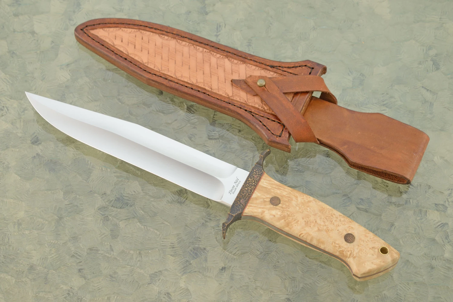 Phoenix Fighter (7-1/2") With Maple Burl And Bronze 1 Phoenix Fighter (7-1/2") With Maple Burl And Bronze