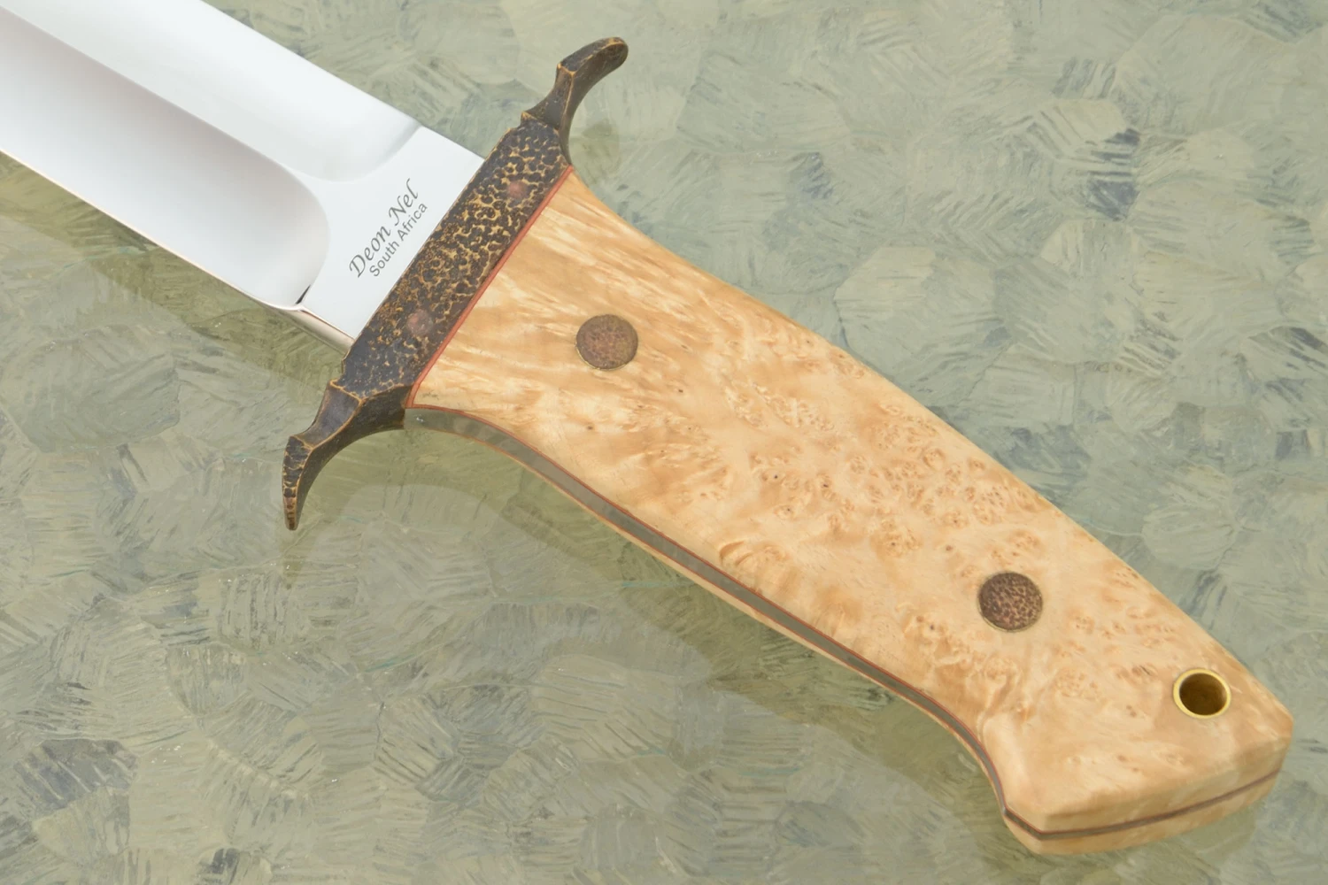 Phoenix Fighter (7-1/2") With Maple Burl And Bronze 3 Phoenix Fighter (7-1/2") With Maple Burl And Bronze - Image 3