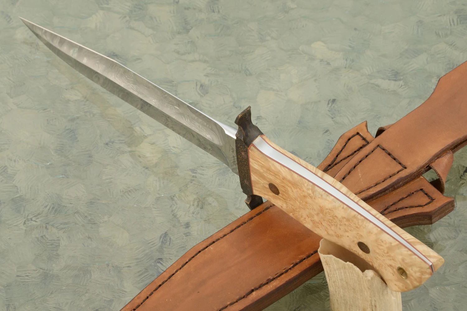 Phoenix Fighter (7-1/2") With Maple Burl And Bronze 4 Phoenix Fighter (7-1/2") With Maple Burl And Bronze - Image 4