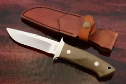 Loveless Style Chute Knife (4-1/2") With Olive Micarta