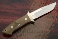 Loveless Style Chute Knife (4-1/2") With Olive Micarta -Optimal Knives Store 105707 4 x