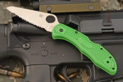 Spyderco Salt 2 Backlock Folder With Green FRN (C88FSGR2) - Serrated LC200N