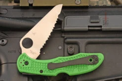 Spyderco Salt 2 Backlock Folder With Green FRN (C88FSGR2) - Serrated LC200N -Optimal Knives Store 105802 4 x